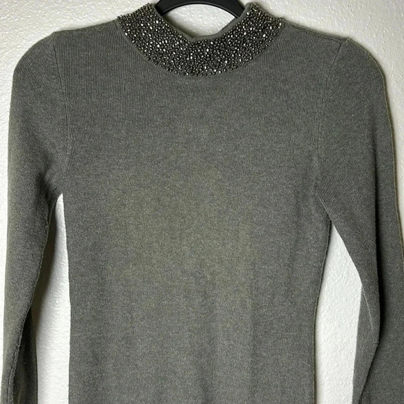 White House Black Market Embellished Long Sleeve Sweater - Picture 9 of 9